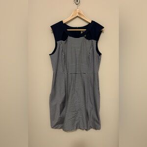Penningtons Navy and White Striped Sleeveless Dress womenโs size 1X